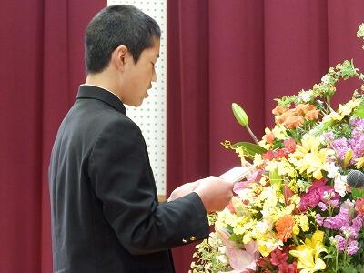 堂々とした生徒会長の答辞でした 堂々とした生徒会長の答辞でした