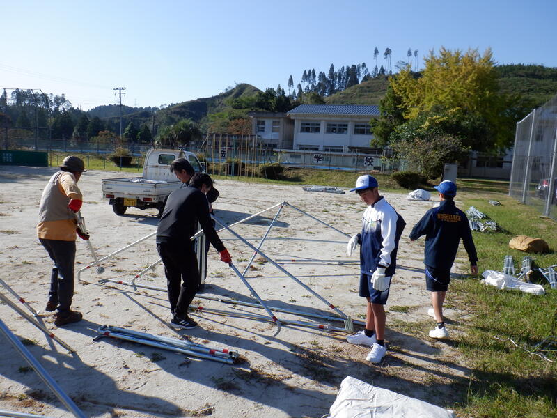 前日準備(テント設営２)
