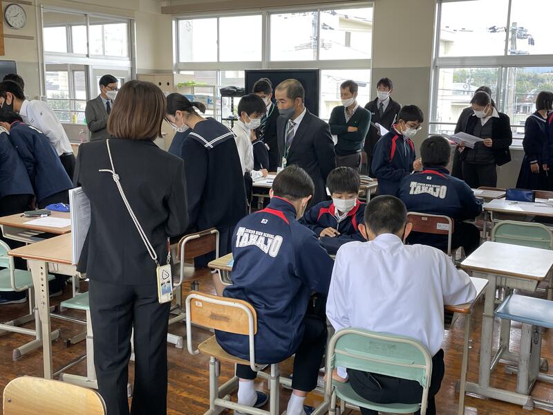 ２年２組数学科の授業の様子