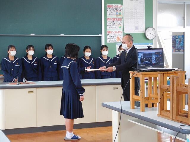 女子ソフトテニス部表彰