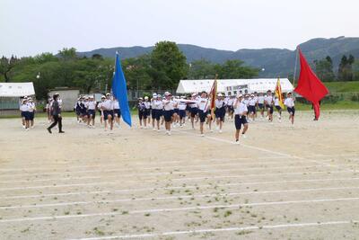 ２入場行進練習