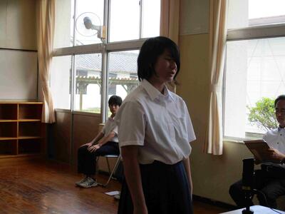 抱負発表：水泳競技