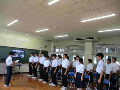 生徒代表激励のことば