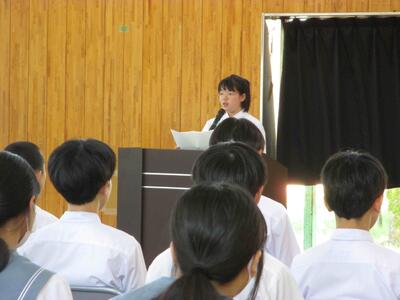 １年生代表生徒