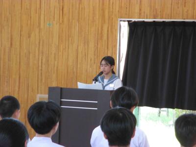 ３年生代表生徒