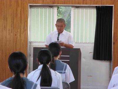 １年生代表生徒発表