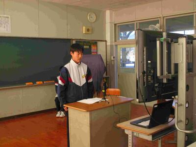 ３年生代表生徒の発表