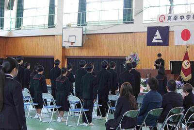 ３　卒業生代表答辞