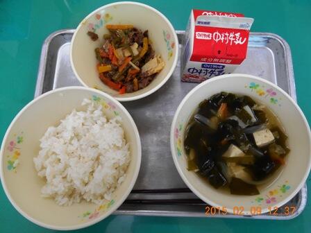今日の給食