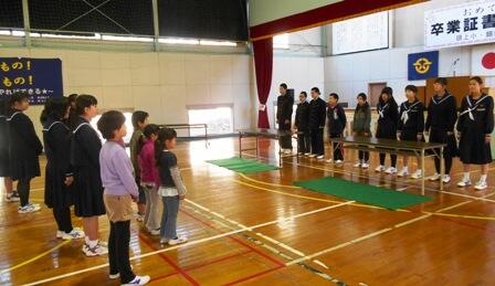 卒業式の歌の練習