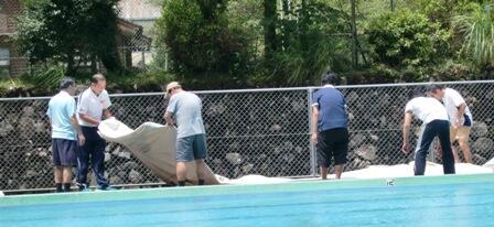 テントの片付け