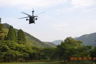 防災訓練の予行