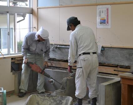 職人さんの作業の様子