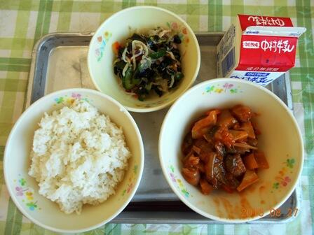 麦ごはん・酢豚・海藻のナムル・牛乳