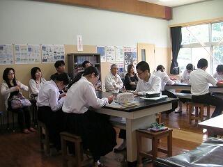 中学校参観授業