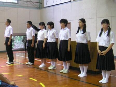 中学3年生の2学期の抱負発表