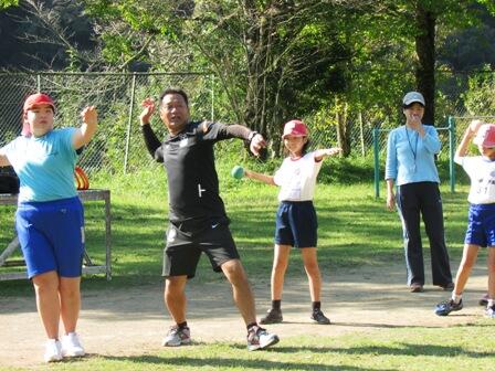 ソフトボール投げ