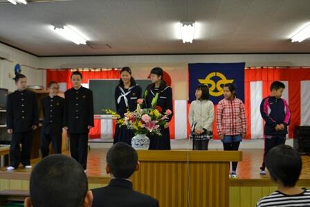 新規留学生のあいさつ