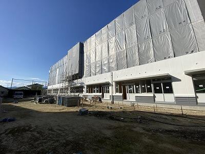 建設中の校舎の様子