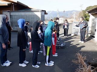 避難場所での説明