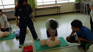 心肺蘇生法の実技
