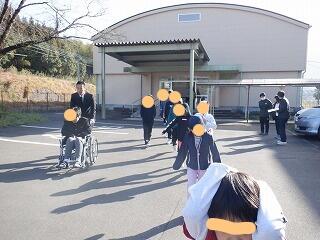 避難場所への移動