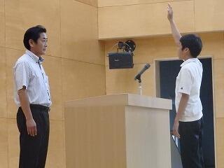 ハンド部主将の選手宣誓