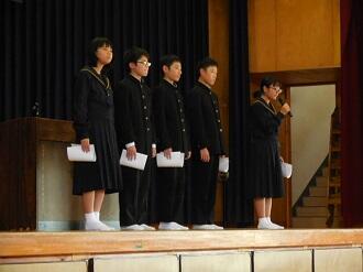 新生徒会あいさつ