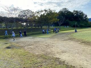 運動場整備の様子