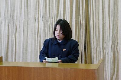 １，２年生の代表です。