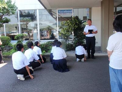 避難したゴルフクラブの入口です。