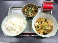 ごはん　　厚揚げの中華煮　　もやしのごま和え