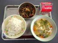 ごはん じゃがいものすいとん 五目きんぴら ごはん じゃがいものすいとん 五目きんぴら