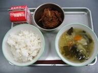 ごはん　　香味揚げ　　キャベツのみそ汁