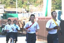 駅伝大会１区の走り　保育園前