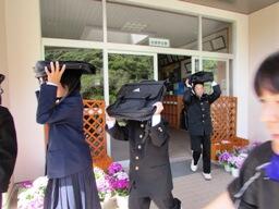 避難訓練のようす