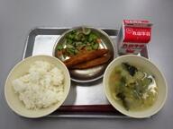 ごはん ししゃもフライ カリカリ和え キャベツのみそ汁 ごはん ししゃもフライ カリカリ和え キャベツのみそ汁