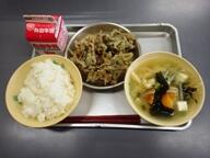 ごはん　　かえりのかき揚げ　　もやしのみそ汁