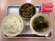 麦ごはん　　ビビンバ　　わかめスープ