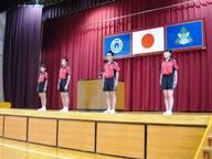 抱負を述べる卓球部