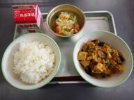 ごはん 麻婆なす 春雨のサラダ ごはん 麻婆なす 春雨のサラダ