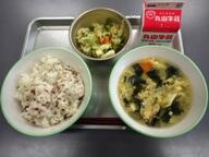 梅菜めし かき玉汁 酢みそ和え 梅菜めし かき玉汁 酢みそ和え