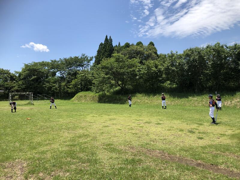 ２試合目前のアップの様子