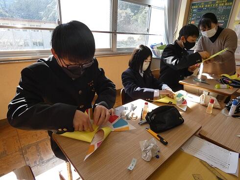 風車作成終盤の様子