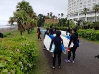 海まで、みんなで仲良く向かいます。