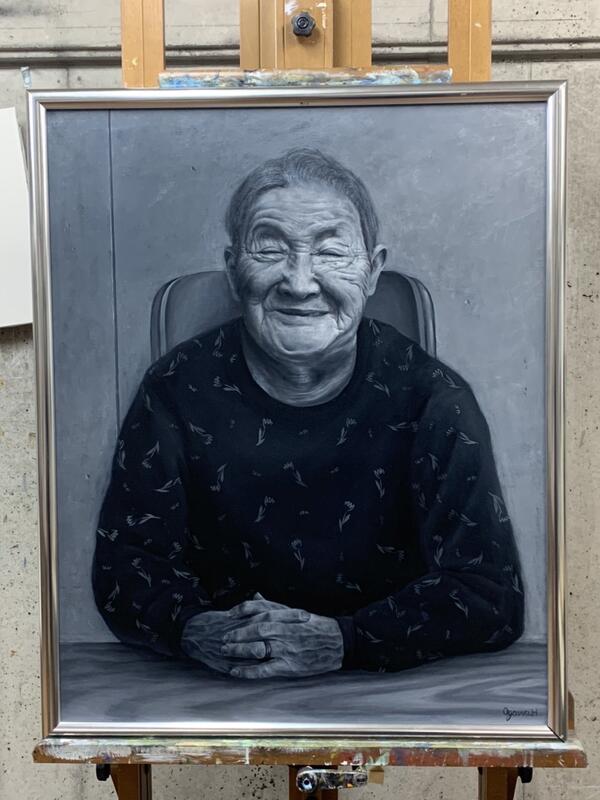 第98回白日展入選「乙女な曾祖母、107歳」