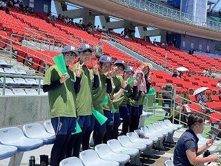 ソフトボール部も応援