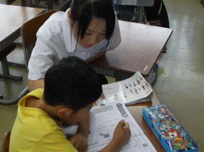 都農南小学校で学習ボランティア 都農南小学校で学習ボランティア