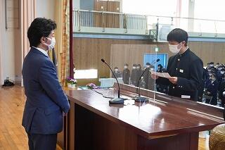 入会者代表挨拶