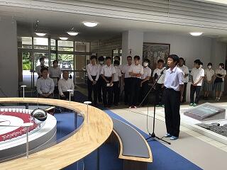 生徒会長あいさつ